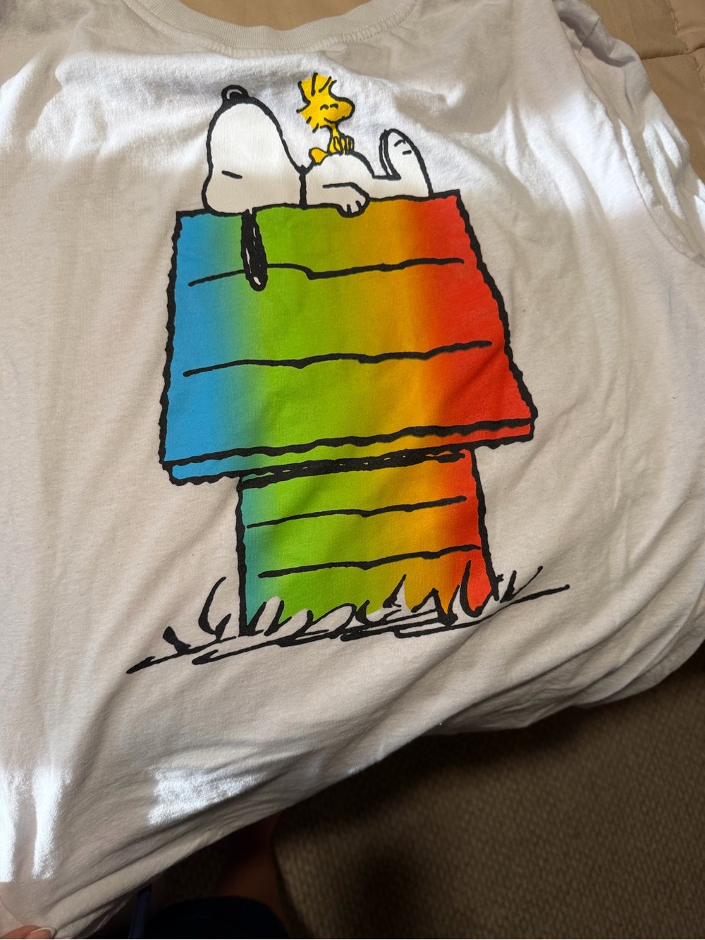 3 peanuts set, white lightweight hoodie, Halloween shorts, lounge t shirt - Picture 5 of 7
